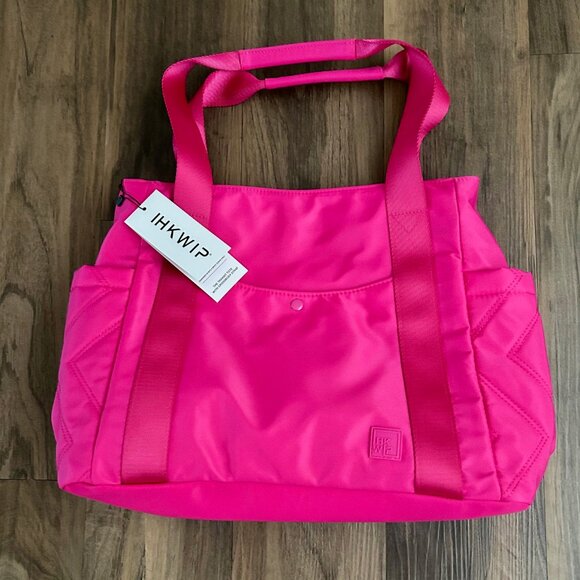 Ihkwip Handbags - IHKWIP Transit Tote With Cross Body Strap Ruby Berry NWT